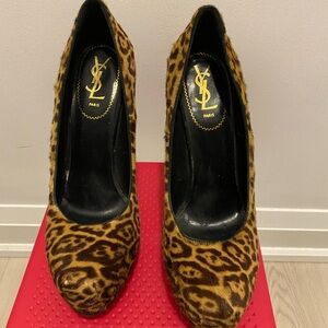 Yves Saint Laurent Brown Leopard Heels